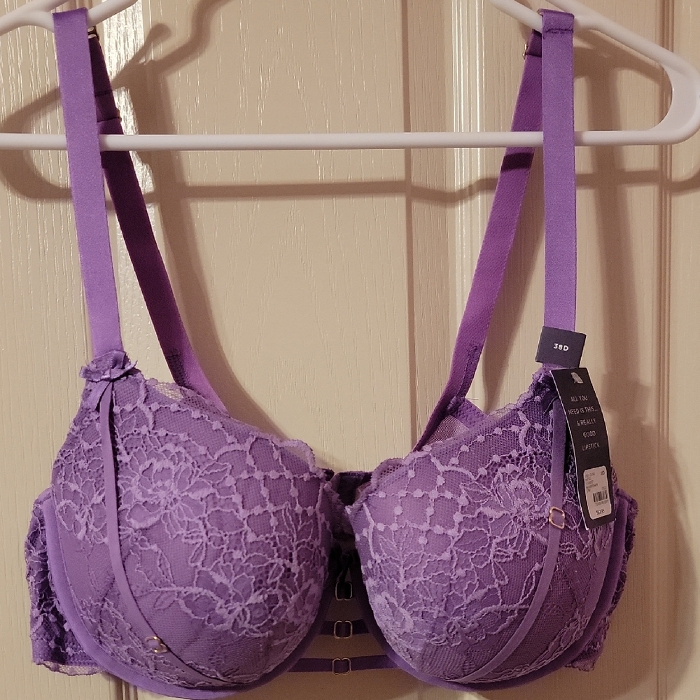 Cacique Purple Lace Underwire Bra